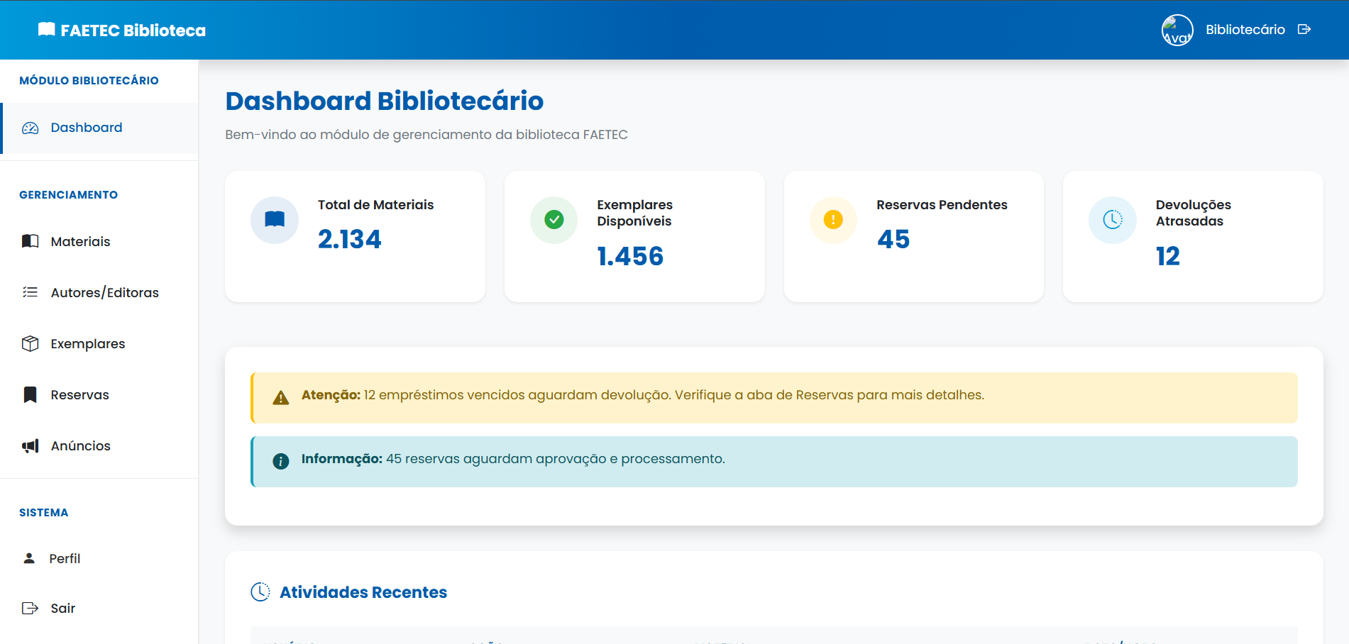 Sistema Bibliotecário Faetec